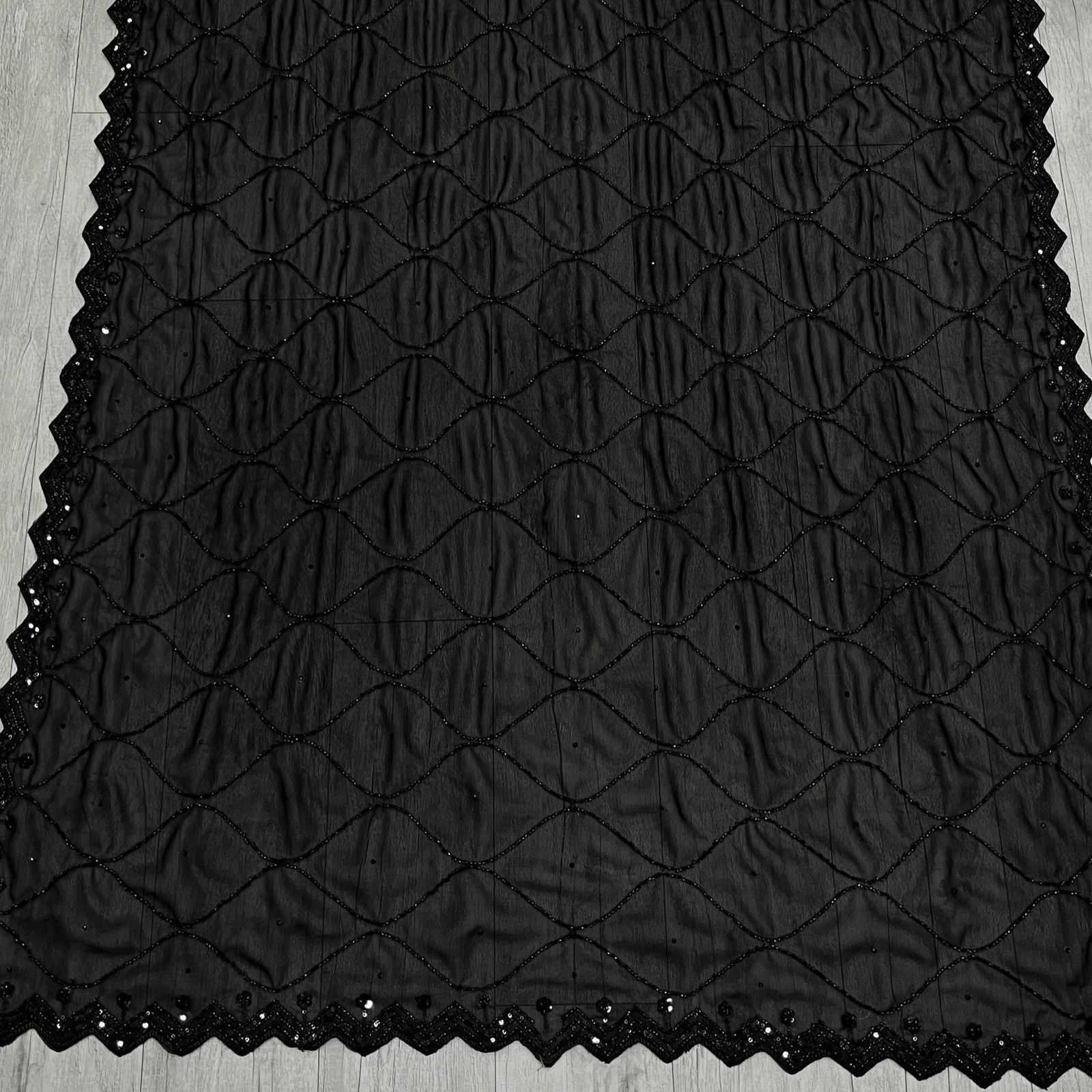 Ynf Georgette RIN134 POOJA Sarees Festive Collections Wholesale Georgette Sarees Stone Work Saree Black Sarees Manufacturer- Kapda Export