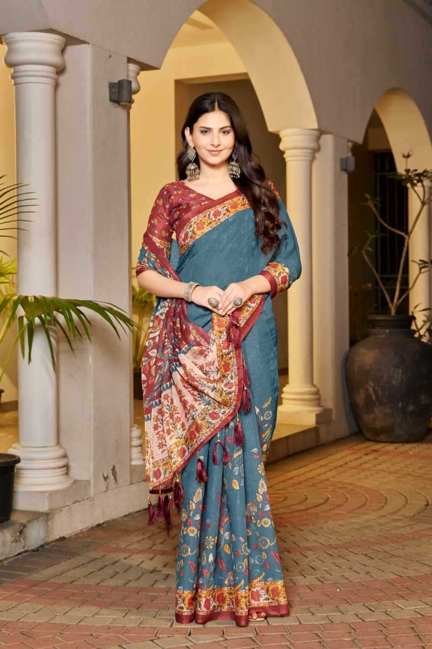 Ynf Handloom Silk KESH740 002 Sarees Wholesale Printed Sarees Tussar Sarees Festive Sarees Manufacturer- Kapda Export