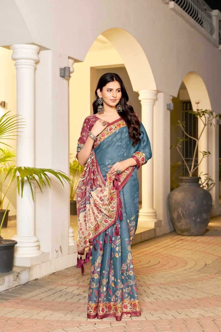 Ynf Handloom Silk KESH740 002 Sarees Wholesale Printed Sarees Tussar Sarees Festive Sarees Manufacturer- Kapda Export