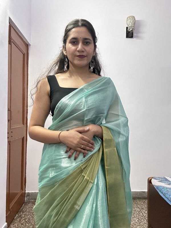 Ynf Handloom Silk RIN216 half half tissue Sarees Wholesale Tissue Silk Saree Embroidered Sarees Traditional Sarees Manufacturer- Kapda Export