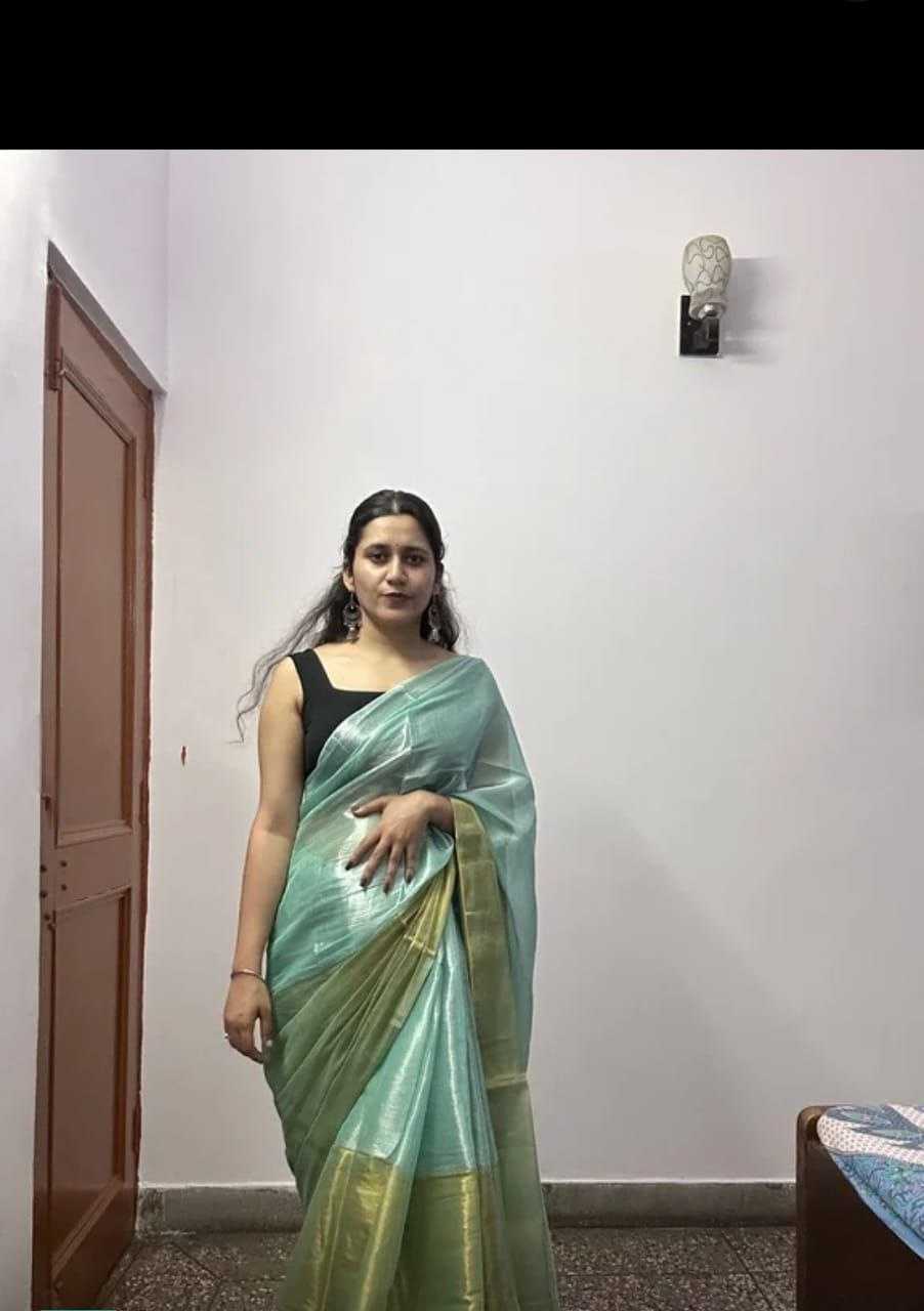 Ynf Handloom Silk RIN216 half half tissue Sarees Wholesale Tissue Silk Saree Embroidered Sarees Traditional Sarees Manufacturer- Kapda Export