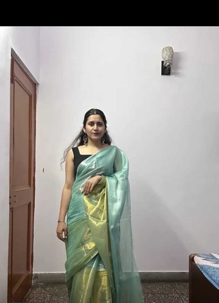 Ynf Handloom Silk RIN216 half half tissue Sarees Wholesale Tissue Silk Saree Embroidered Sarees Traditional Sarees Manufacturer- Kapda Export