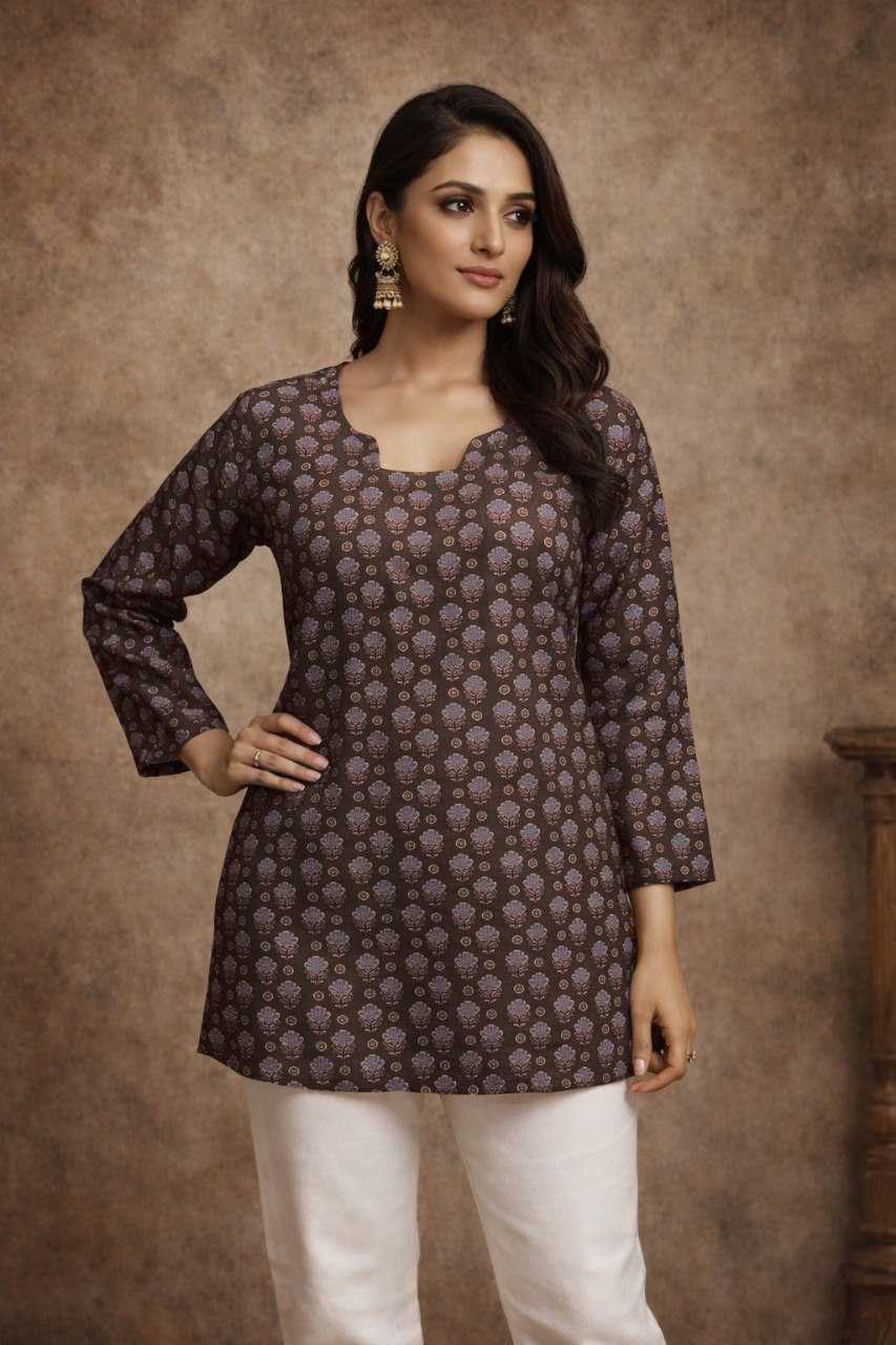 Ynf Heavy Muslin RIN227 10 Kurti Wholesale Workwear Kurtis Printed Kurtis Fancy Kurti Manufacturer- Kapda Export