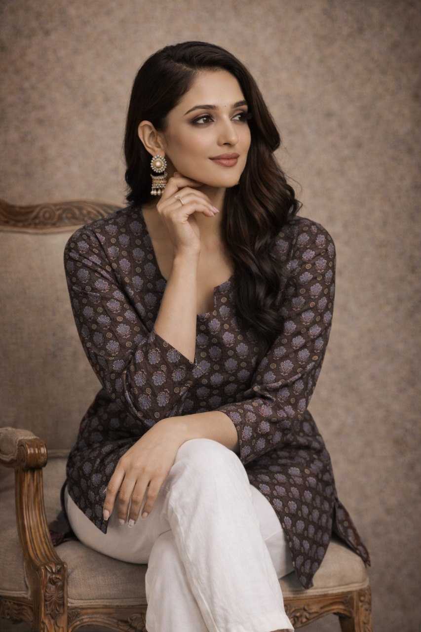 Ynf Heavy Muslin RIN227 10 Kurti Wholesale Workwear Kurtis Printed Kurtis Fancy Kurti Manufacturer- Kapda Export