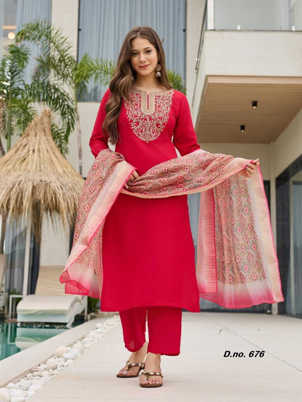 Ynf Heavy Rayon RIN131 AC ~ 677 Kurti Wholesale Festive Kurtis Party Wear Kurtis Red Kurtis Manufacturer- Kapda Export