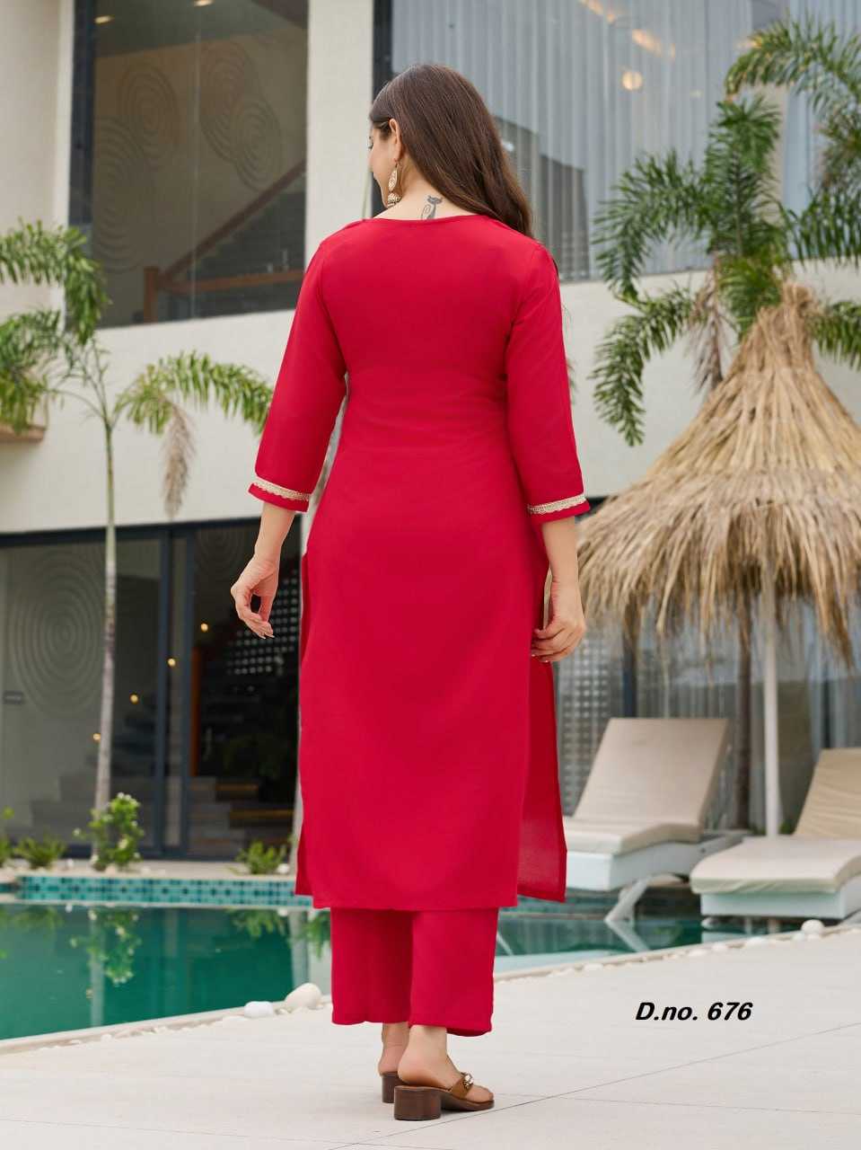 Ynf Heavy Rayon RIN131 AC ~ 677 Kurti Wholesale Festive Kurtis Party Wear Kurtis Red Kurtis Manufacturer- Kapda Export