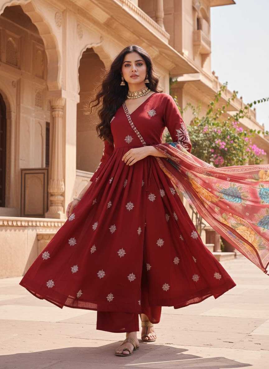 Ynf Heavy Roman Silk KESH559 6006 Kurti Wholesale Anarkali Kurtis Kurti Bottom With Dupatta Angrakha Kurtis Manufacturer- Kapda Export
