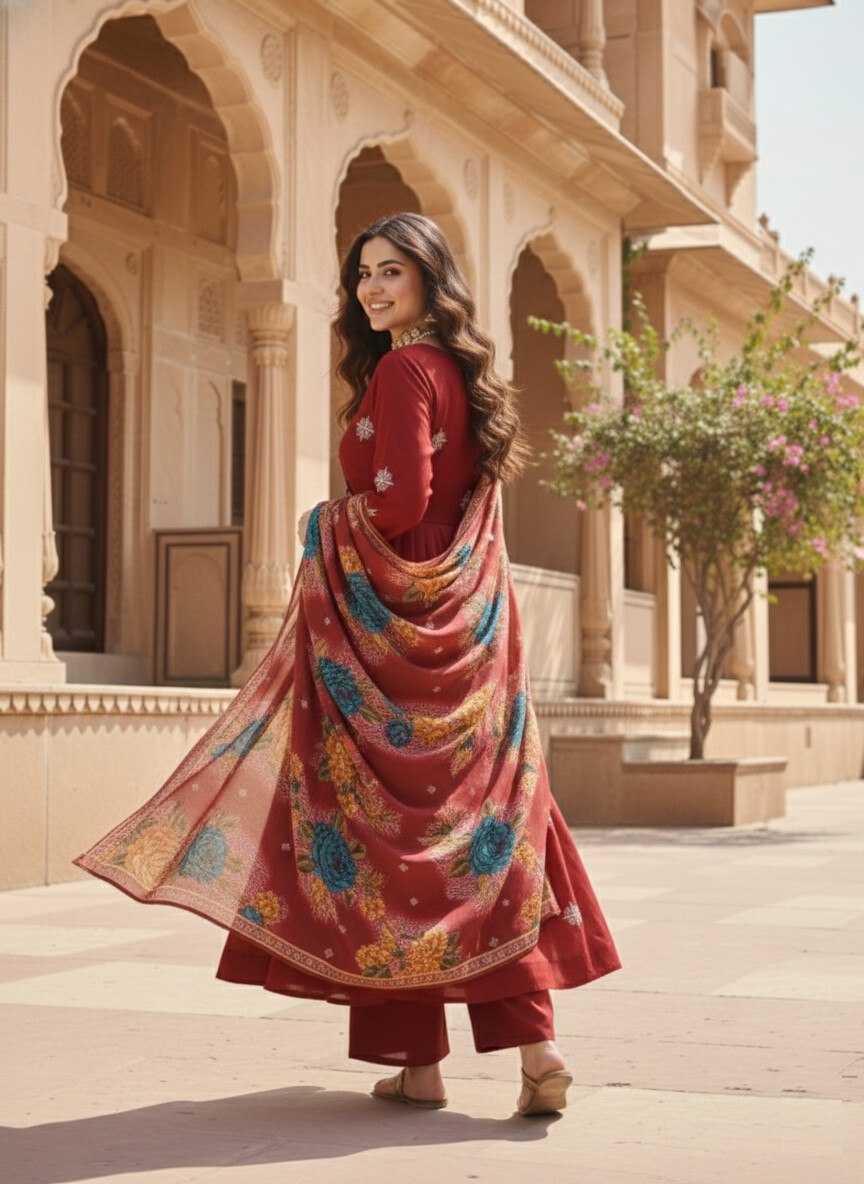 Ynf Heavy Roman Silk KESH559 6006 Kurti Wholesale Anarkali Kurtis Kurti Bottom With Dupatta Angrakha Kurtis Manufacturer- Kapda Export