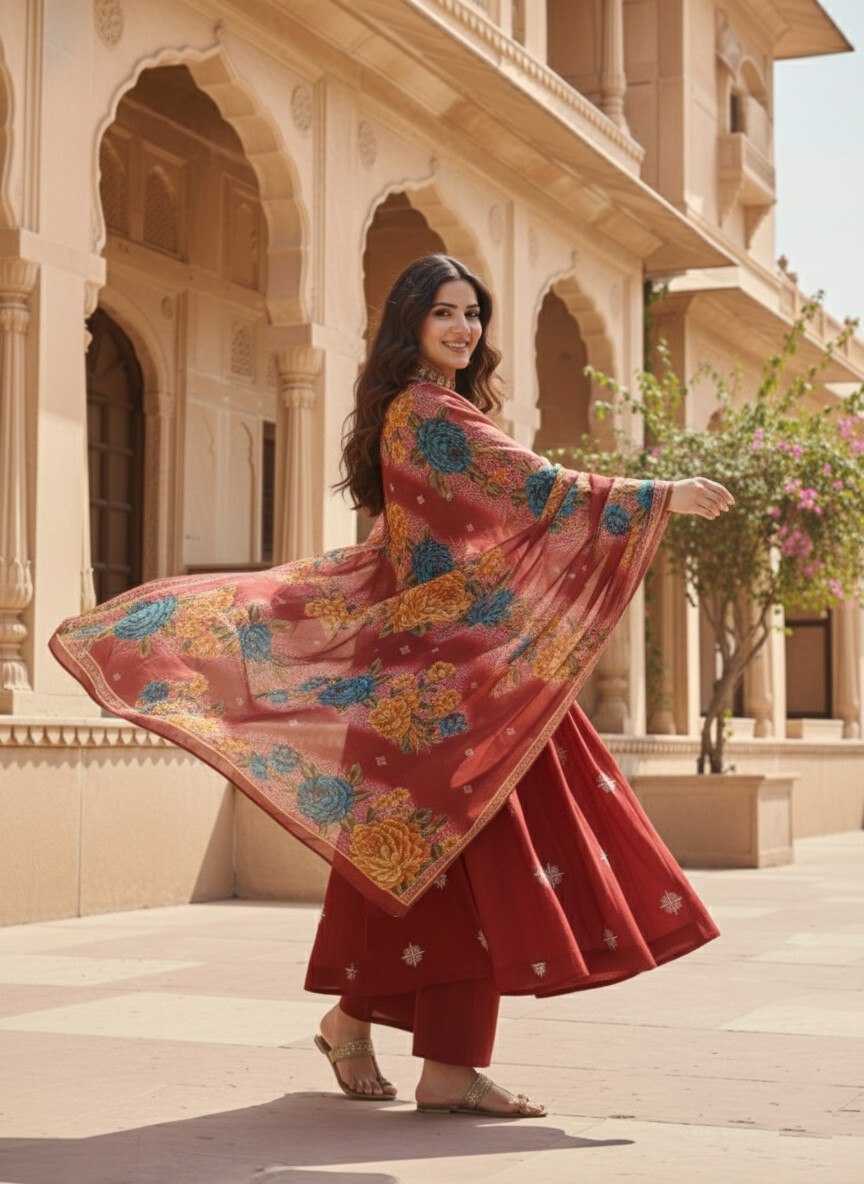 Ynf Heavy Roman Silk KESH559 6006 Kurti Wholesale Anarkali Kurtis Kurti Bottom With Dupatta Angrakha Kurtis Manufacturer- Kapda Export