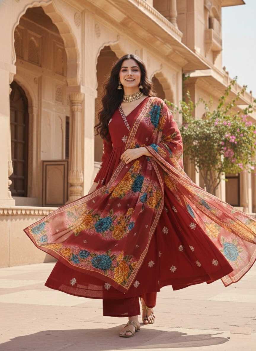 Ynf Heavy Roman Silk KESH559 6006 Kurti Wholesale Anarkali Kurtis Kurti Bottom With Dupatta Angrakha Kurtis Manufacturer- Kapda Export