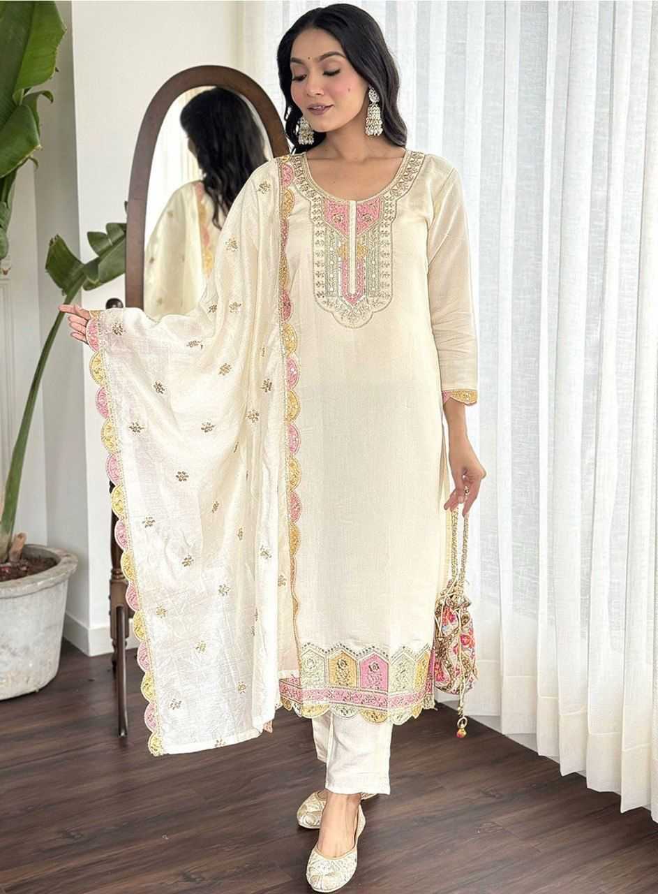 Ynf Heavy Roman Silk KESH730 Dhara Suits & Dresses Wedding Collections Plus Size Collections Wholesale Ladies Silk Suit Party wear suits Embroidered Suits Manufacturer- Kapda Export