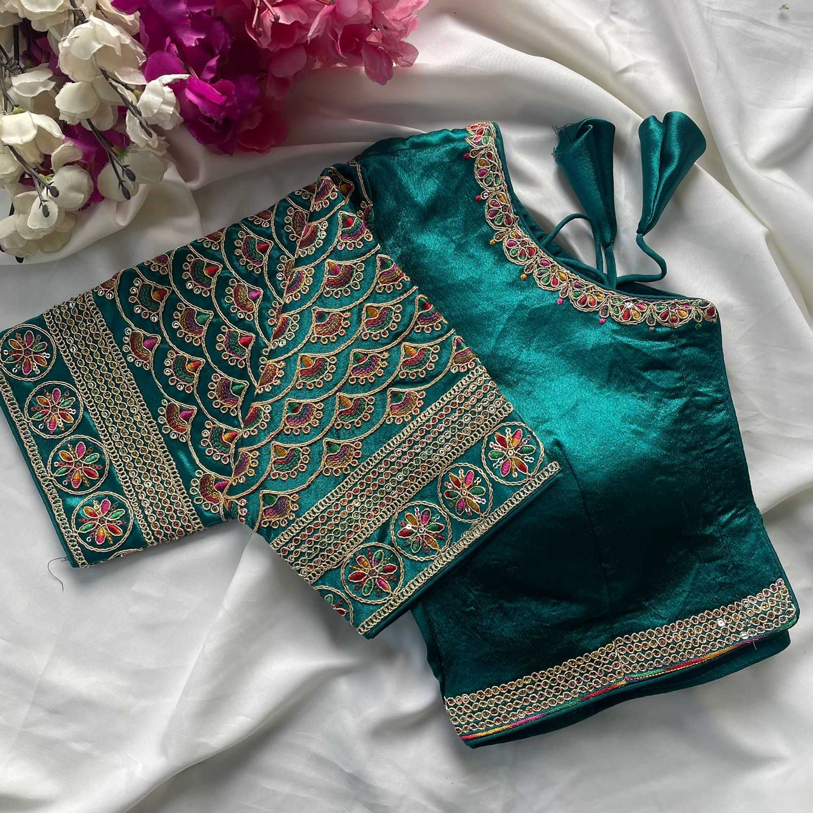 Ynf Heavy Silk KESH426 1016 Readymade Blouses Festive Collections Wholesale Designer Blouse Embroidered Blouses Silk Blouse Manufacturer- Kapda Export