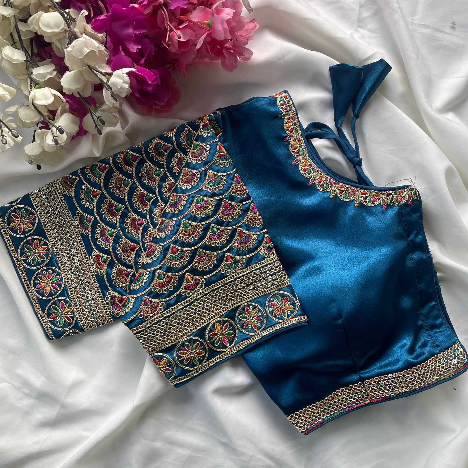 Ynf Heavy Silk KESH426 1016 Readymade Blouses Festive Collections Wholesale Designer Blouse Embroidered Blouses Silk Blouse Manufacturer- Kapda Export