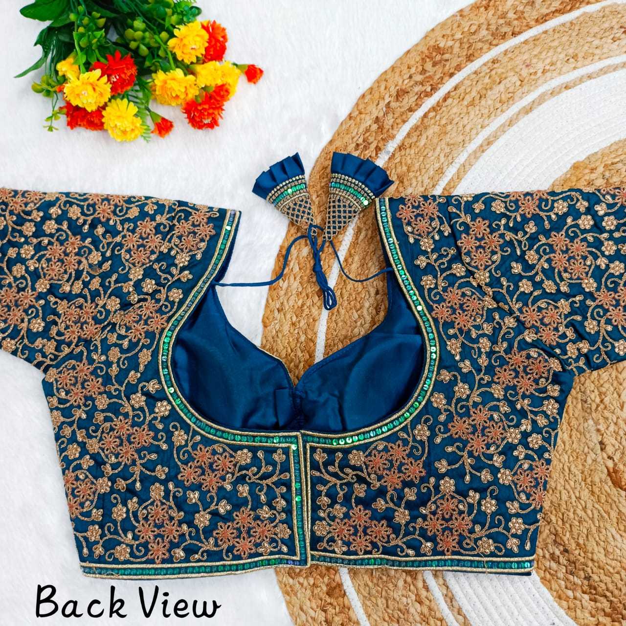 Ynf Italian Silk KESH728 etaliyan silk Readymade Blouses Festive Collections Wholesale Embroidered Blouses Silk Blouse Navratri Blouses Manufacturer- Kapda Export