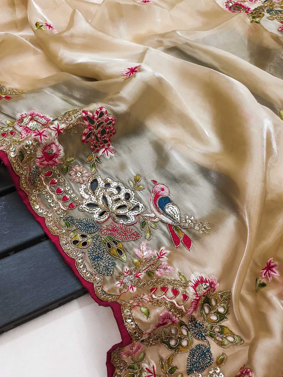 Ynf Jimmy Choo KESH600 Chakli Sarees Wedding Collections Wholesale Jimmy Choo Sarees Embroidered Sarees Sarees With Blouse Manufacturer- Kapda Export