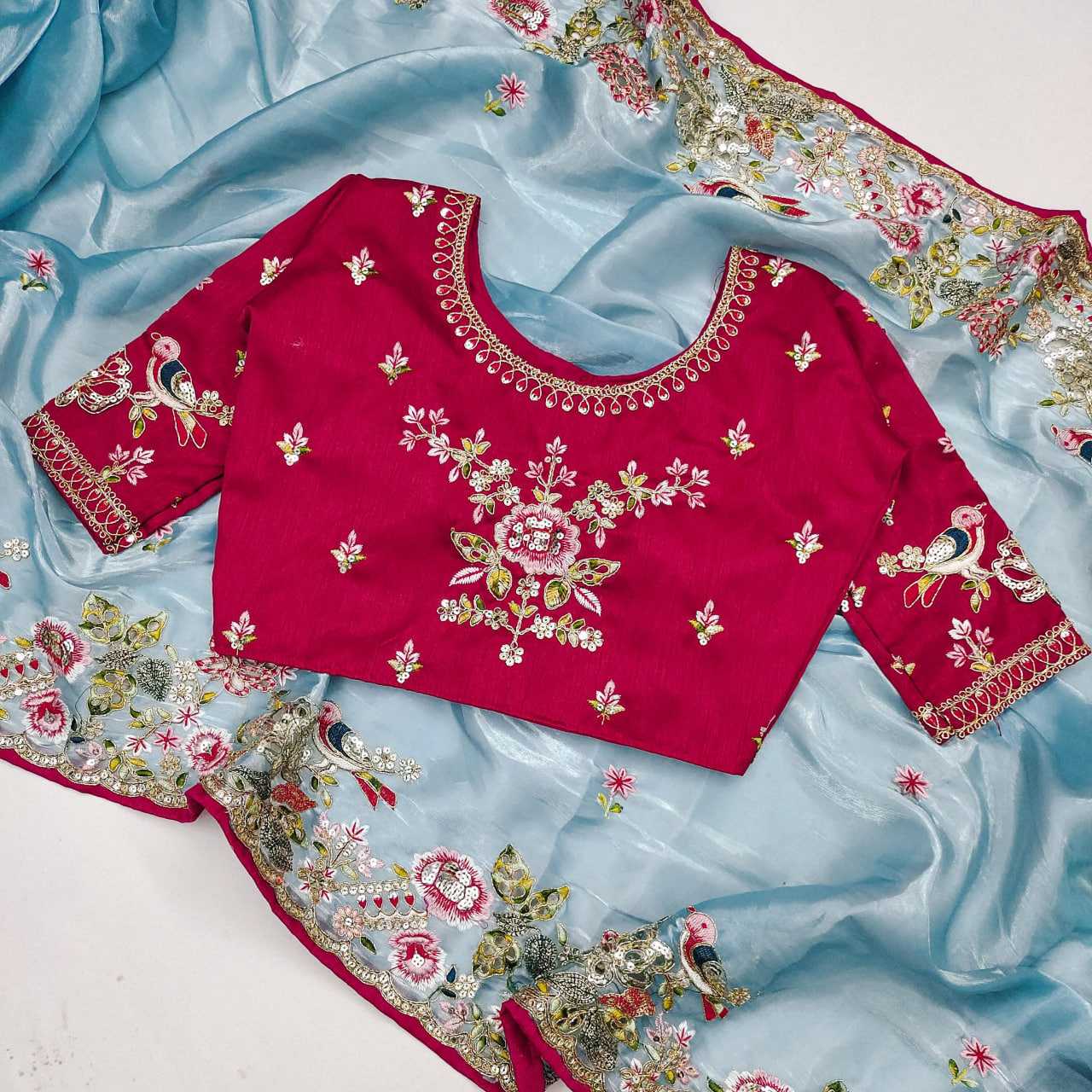 Ynf Jimmy Choo KESH600 Chakli Sarees Wedding Collections Wholesale Jimmy Choo Sarees Embroidered Sarees Sarees With Blouse Manufacturer- Kapda Export