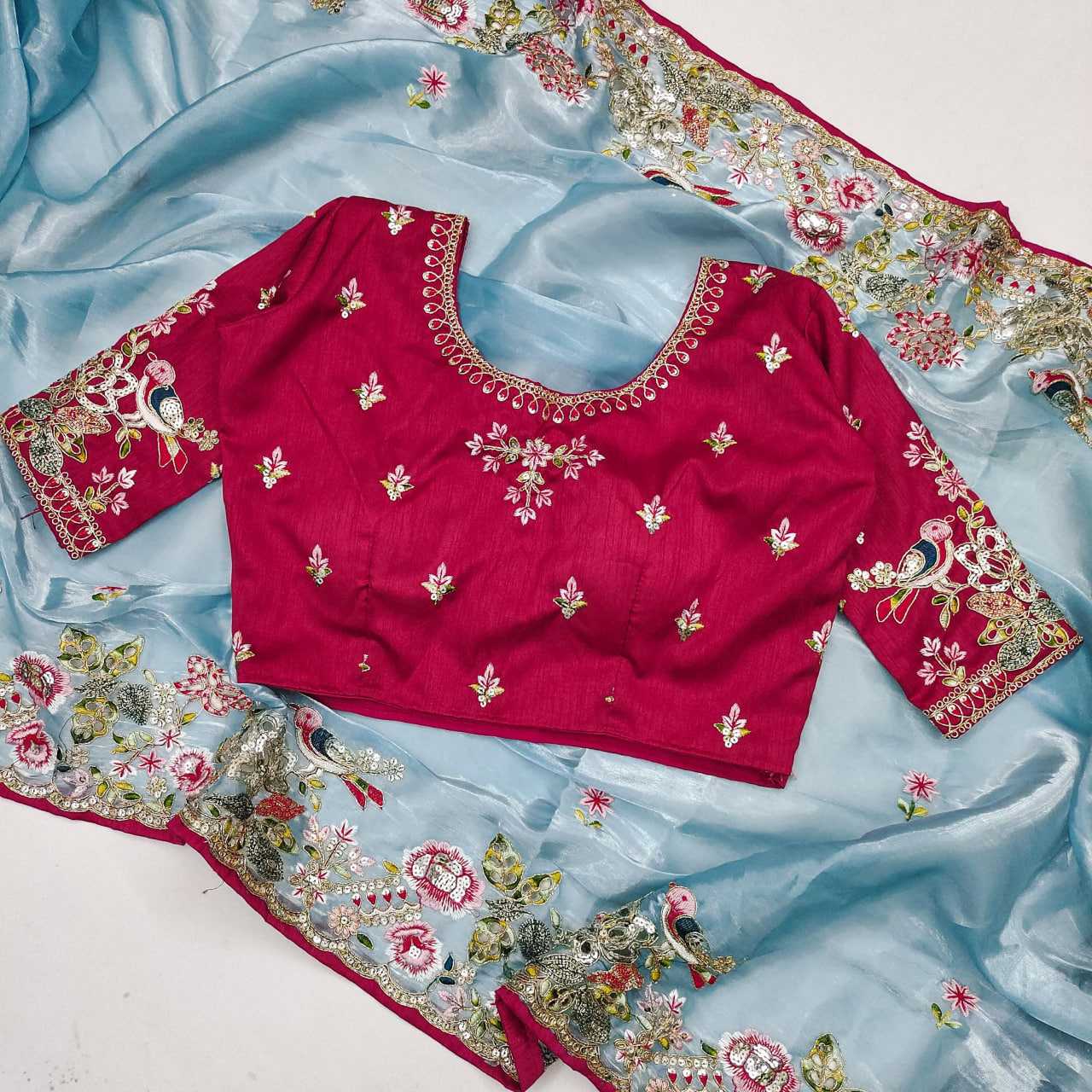 Ynf Jimmy Choo KESH600 Chakli Sarees Wedding Collections Wholesale Jimmy Choo Sarees Embroidered Sarees Sarees With Blouse Manufacturer- Kapda Export