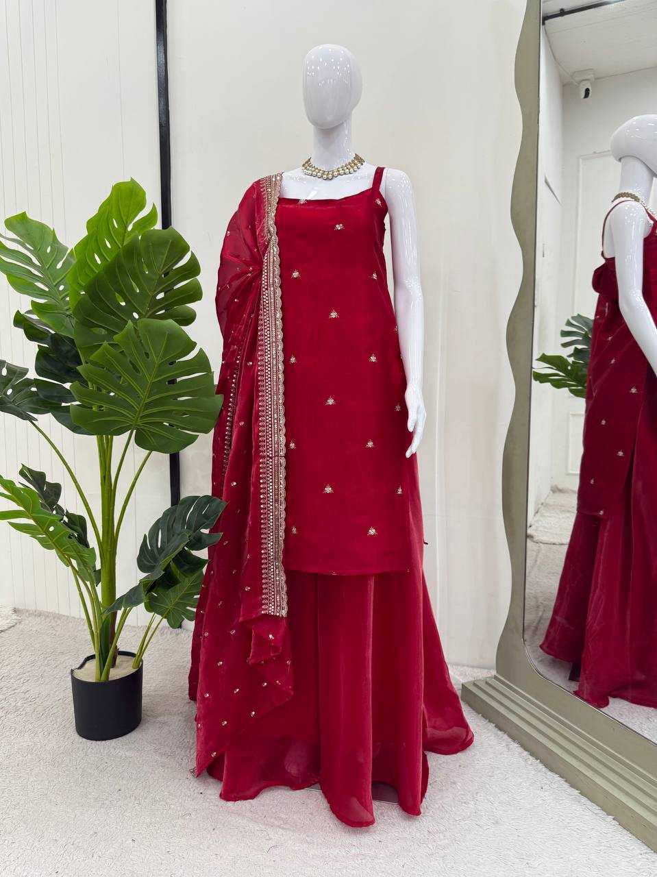 Ynf Jimmy Choo RIN162 5854 Suits & Dresses Wholesale Palazzo Suit Wedding Suits Ethnic Dresses Manufacturer- Kapda Export