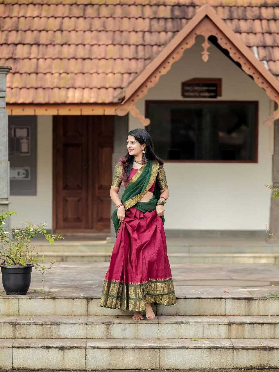 Ynf Kanjivaram Silk KESH723 adorned Lehengas Wholesale Silk Lehenga Embroidered Lehenga Zari Work Lehenga Manufacturer- Kapda Export