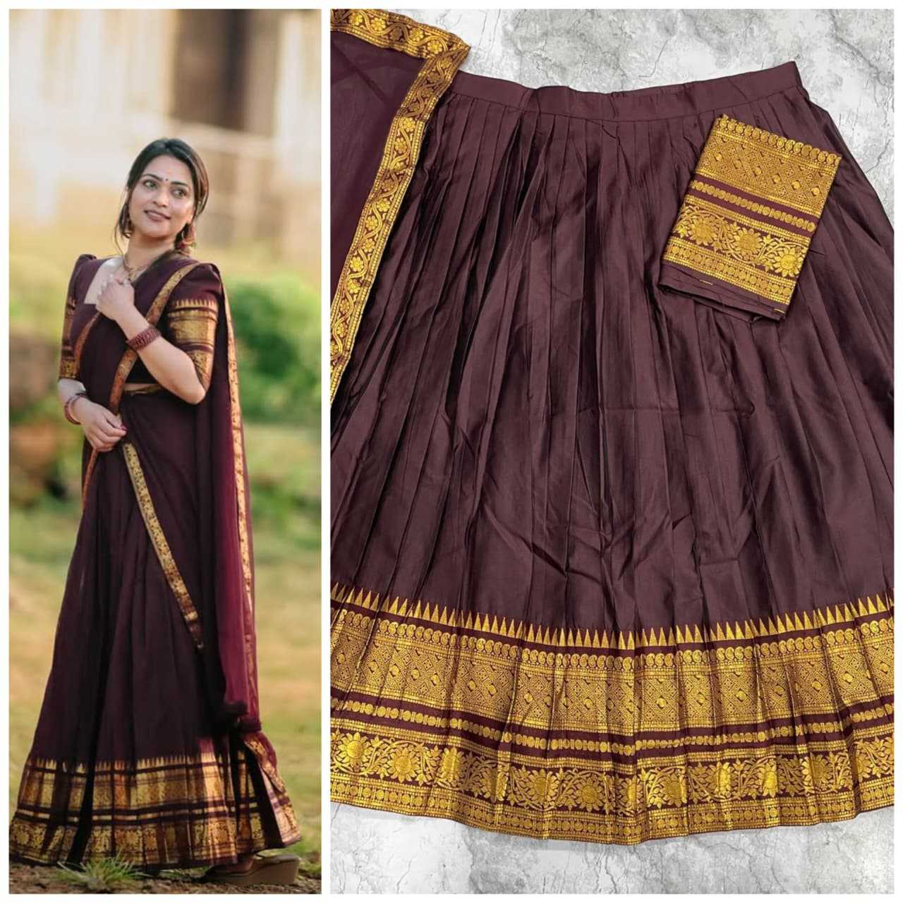 Ynf Kanjivaram Silk KESH723 South-style Lehengas Wholesale Designer Lehenga Silk Lehenga Zari Work Lehenga Manufacturer- Kapda Export