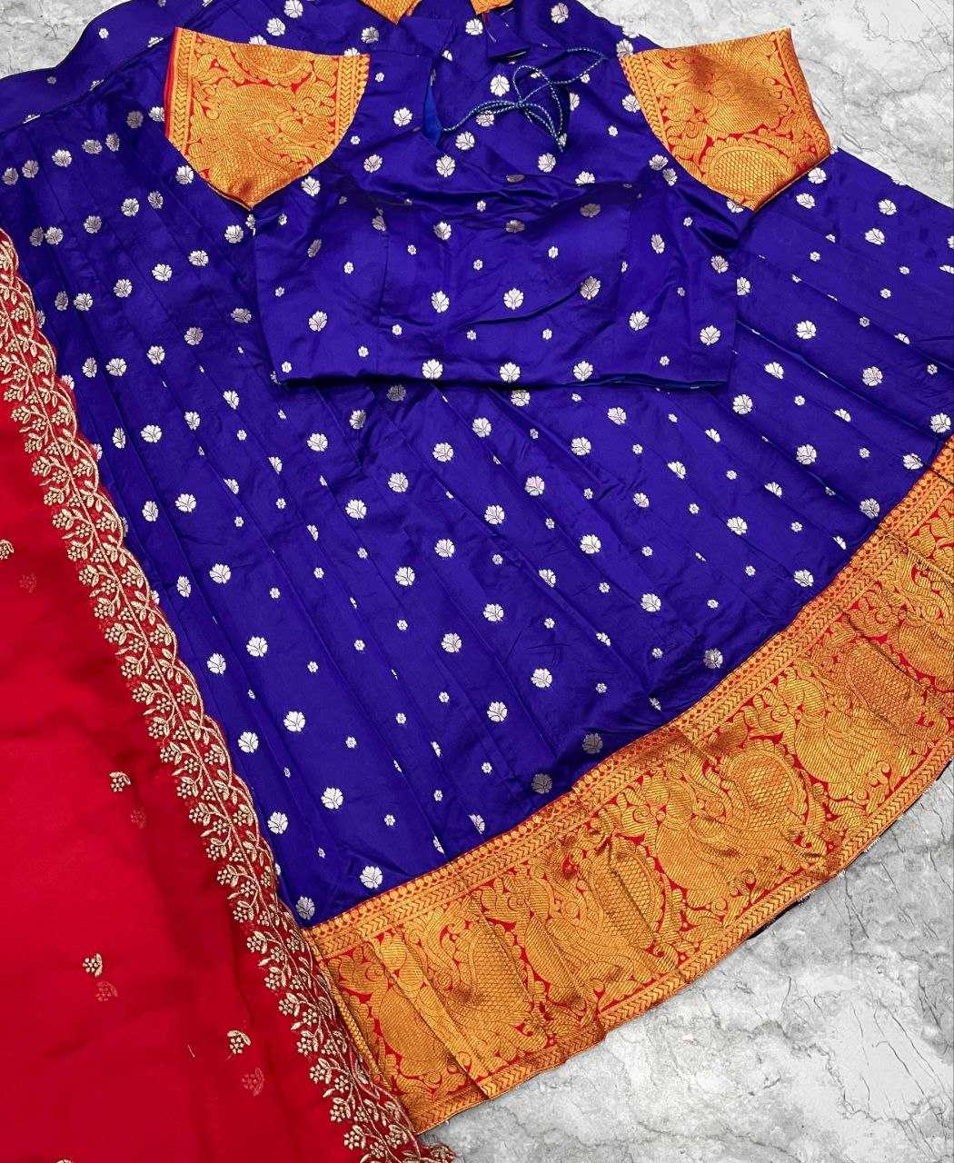 Ynf Kanjivaram Silk KESH723 Zari Lehengas Wholesale Silk Lehenga Embroidered Lehenga Zari Work Lehenga Manufacturer- Kapda Export