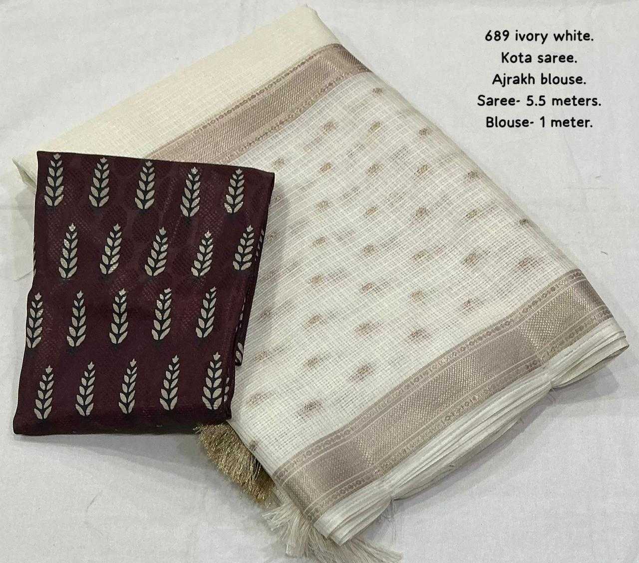 Ynf Kota Silk KESH433 689 Sarees Wholesale Printed Sarees Ajrakh Sarees Butta Sarees Manufacturer- Kapda Export