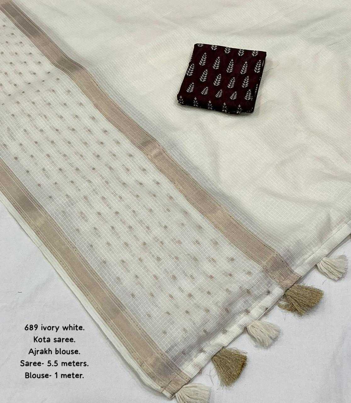 Ynf Kota Silk KESH433 689 Sarees Wholesale Printed Sarees Ajrakh Sarees Butta Sarees Manufacturer- Kapda Export