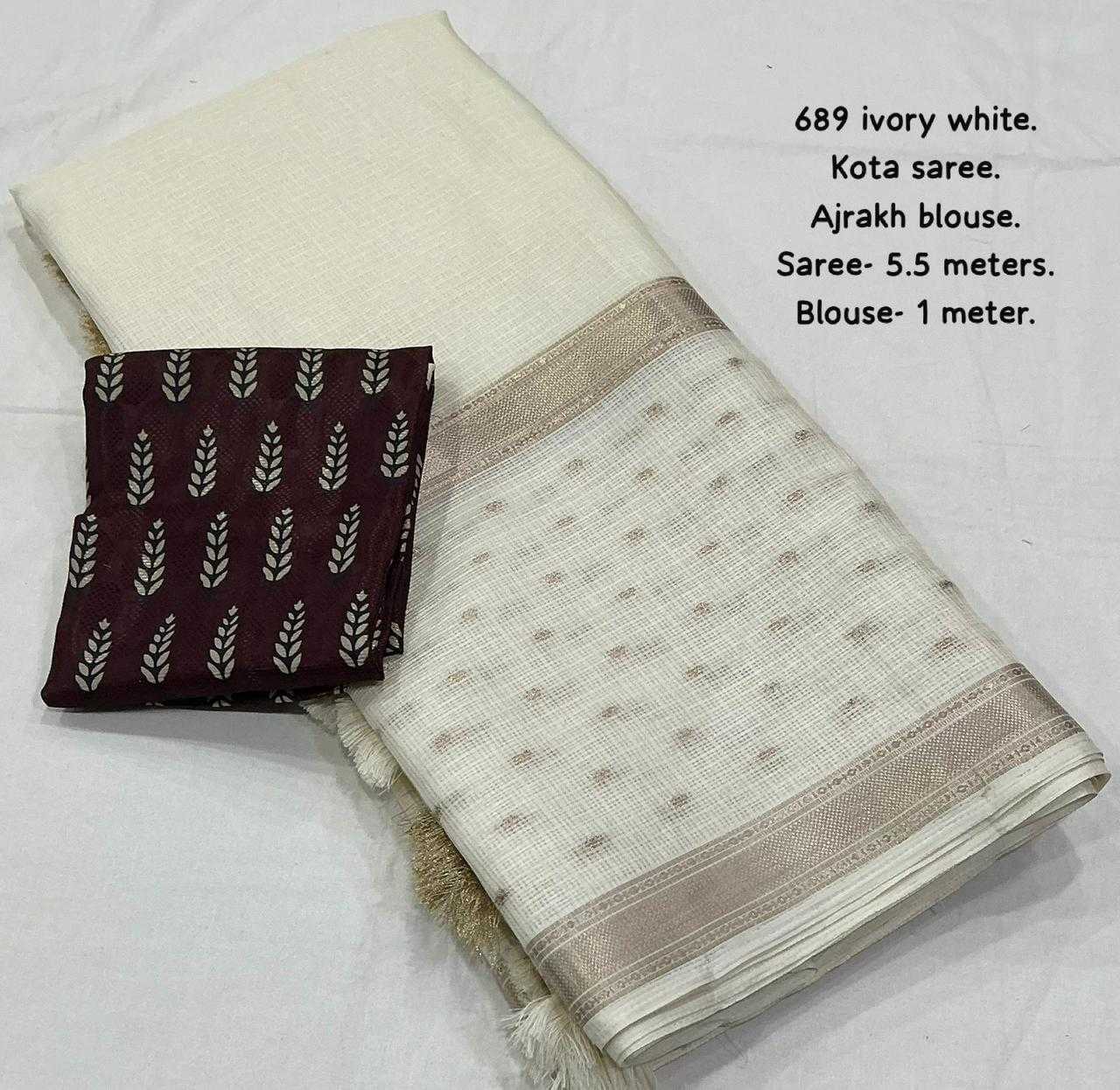 Ynf Kota Silk KESH433 689 Sarees Wholesale Printed Sarees Ajrakh Sarees Butta Sarees Manufacturer- Kapda Export