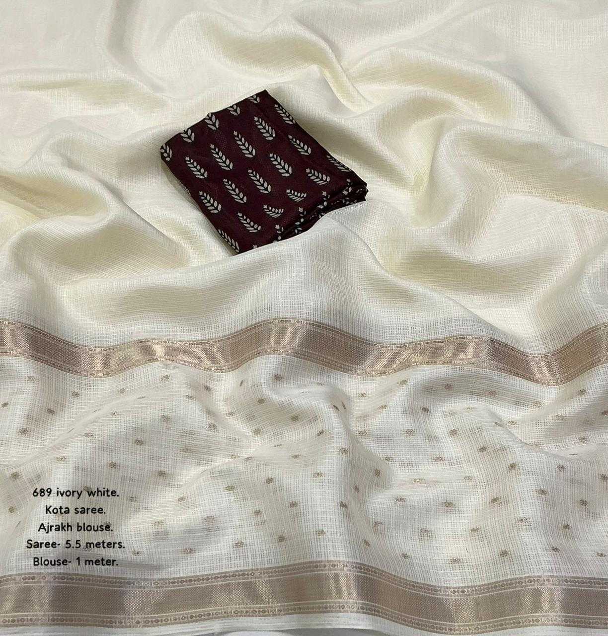 Ynf Kota Silk KESH433 689 Sarees Wholesale Printed Sarees Ajrakh Sarees Butta Sarees Manufacturer- Kapda Export