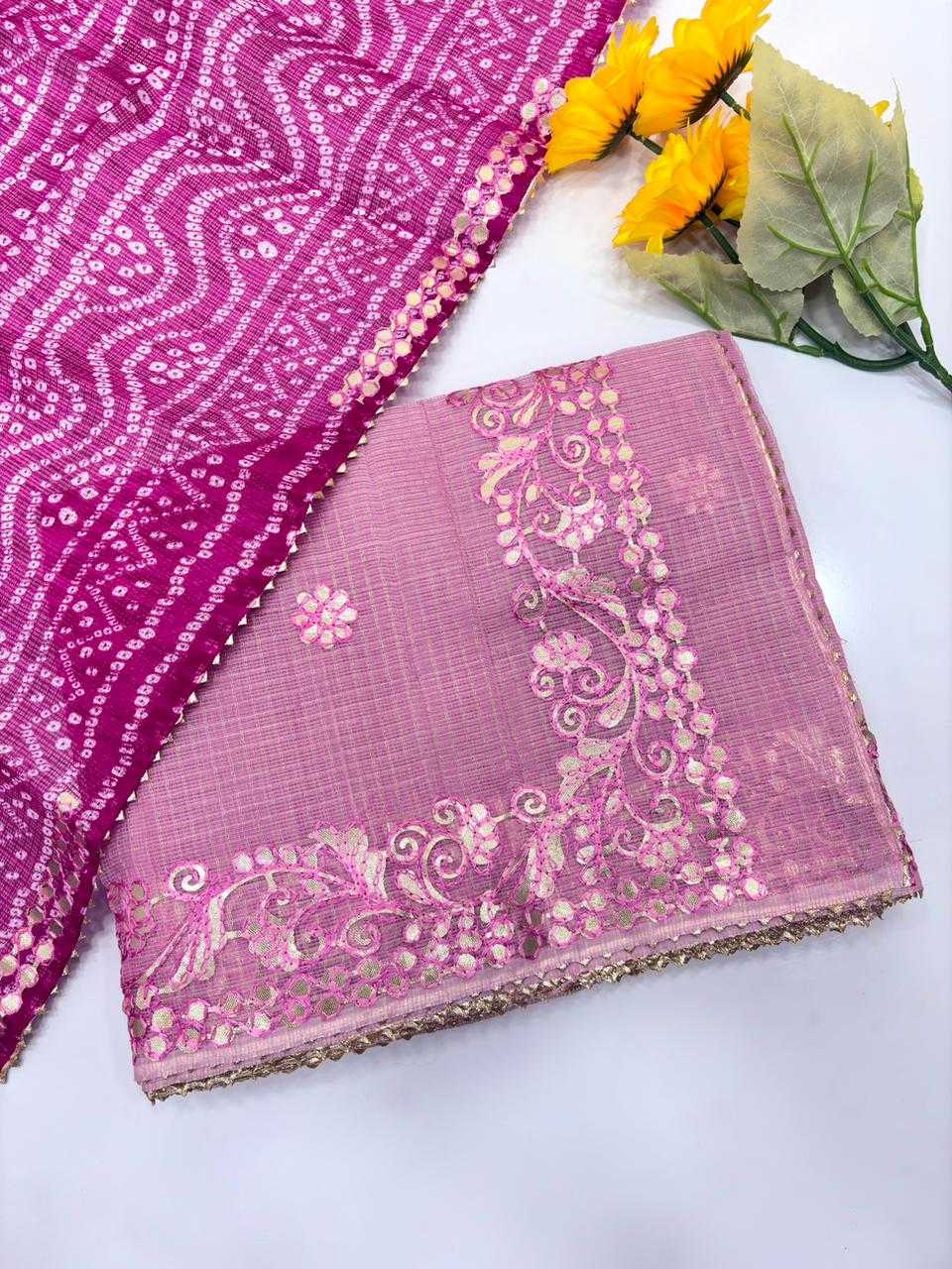 Ynf Kota Silk KESH592 kota Sarees Wholesale Gota Patti Sarees Zari Border Sarees Bandhani Sarees Manufacturer- Kapda Export
