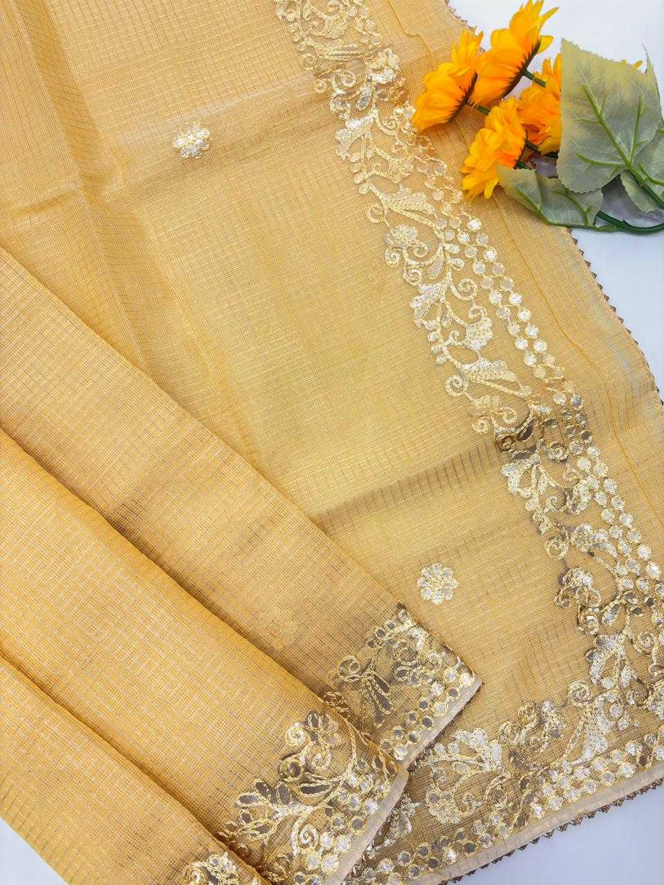 Ynf Kota Silk KESH592 kota Sarees Wholesale Gota Patti Sarees Zari Border Sarees Bandhani Sarees Manufacturer- Kapda Export