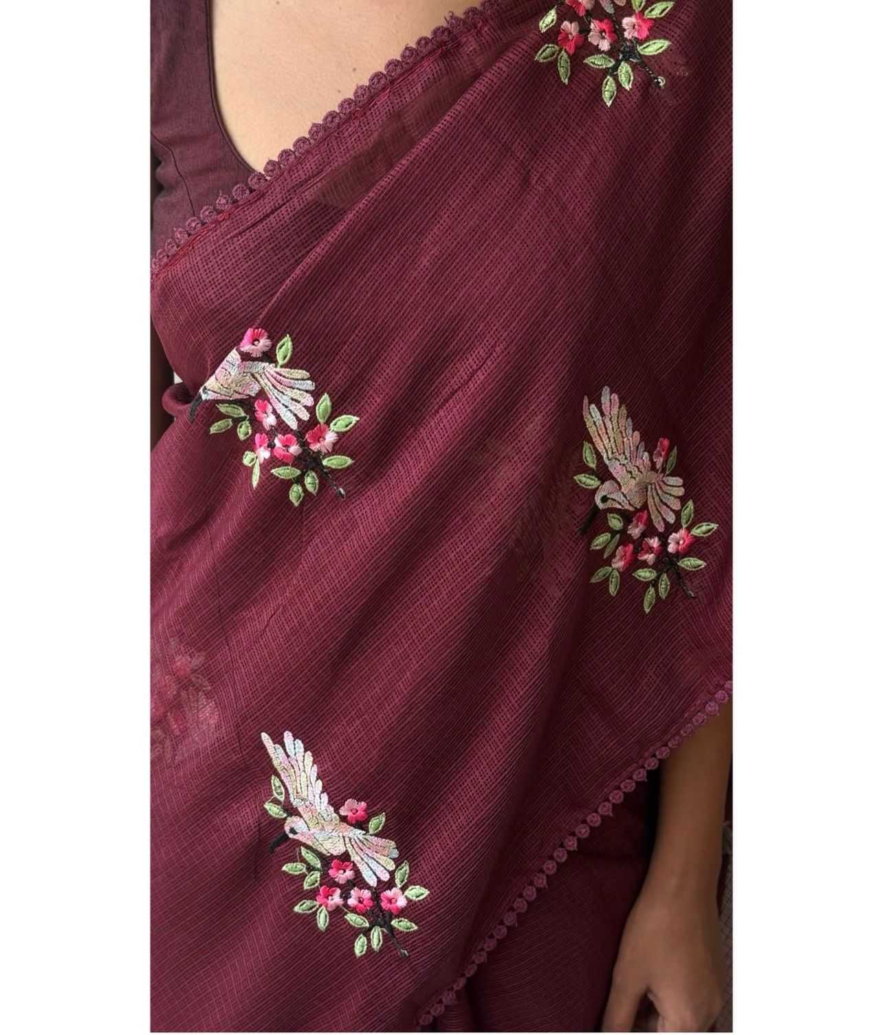 Ynf Kota Silk KESH690 Sparrow Sarees Wholesale Designer Sarees Embroidered Sarees Kota Doria Sarees Manufacturer- Kapda Export