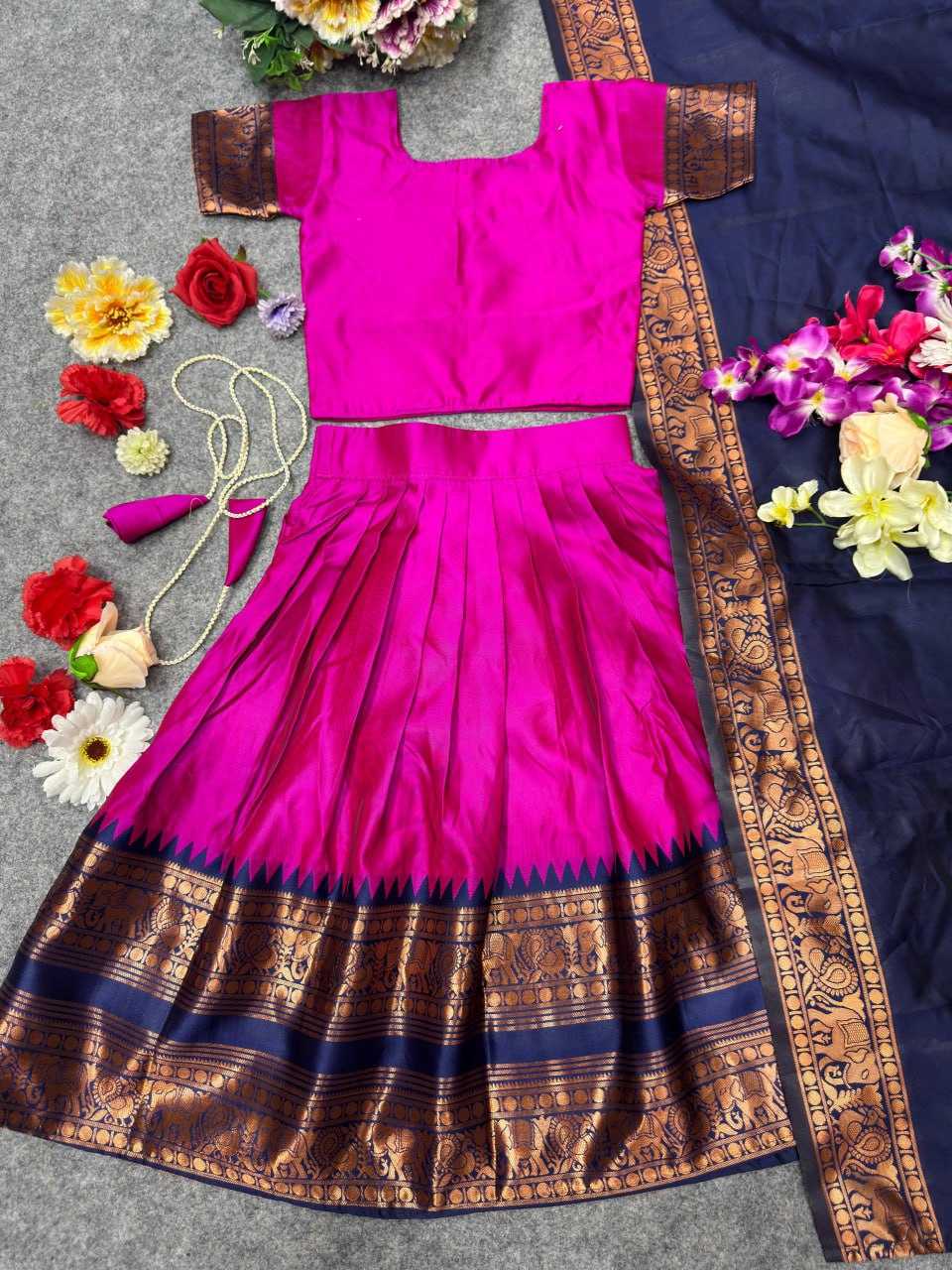 Ynf Lichi Silk KESH642 008 Kids Wear Wholesale Kids Lehenga Girls Ethnic Wear Baby Girl Lehenga Manufacturer- Kapda Export