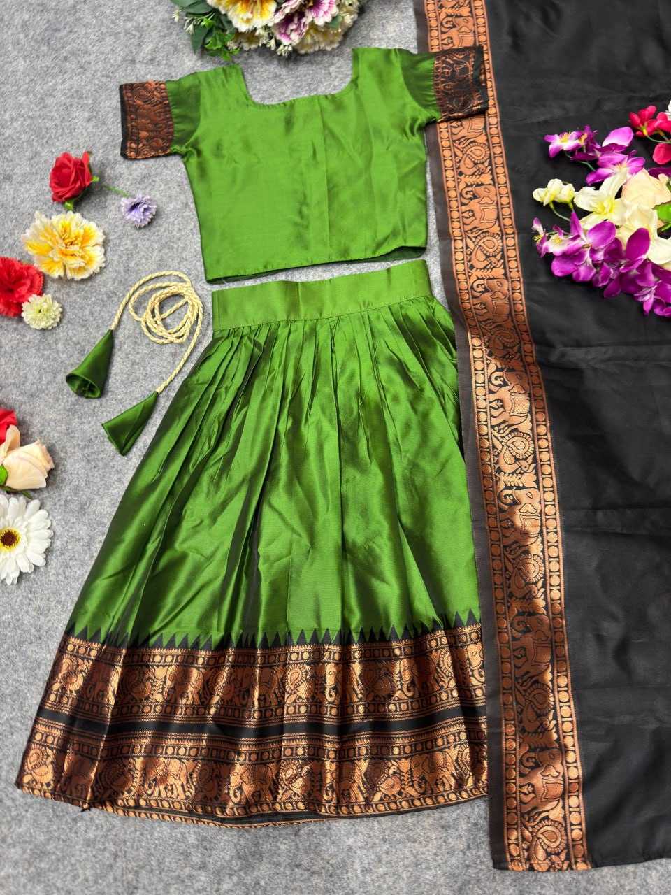 Ynf Lichi Silk KESH642 008 Kids Wear Wholesale Kids Lehenga Girls Ethnic Wear Baby Girl Lehenga Manufacturer- Kapda Export