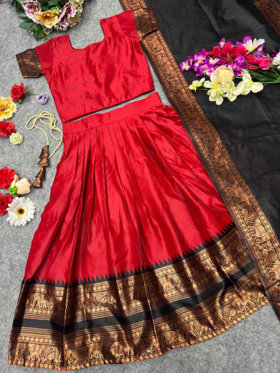 Ynf Lichi Silk KESH642 008 Kids Wear Wholesale Kids Lehenga Girls Ethnic Wear Baby Girl Lehenga Manufacturer- Kapda Export