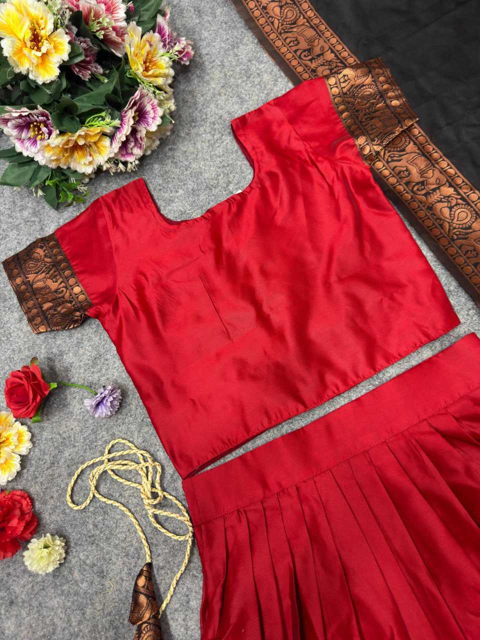 Ynf Lichi Silk KESH642 008 Kids Wear Wholesale Kids Lehenga Girls Ethnic Wear Baby Girl Lehenga Manufacturer- Kapda Export