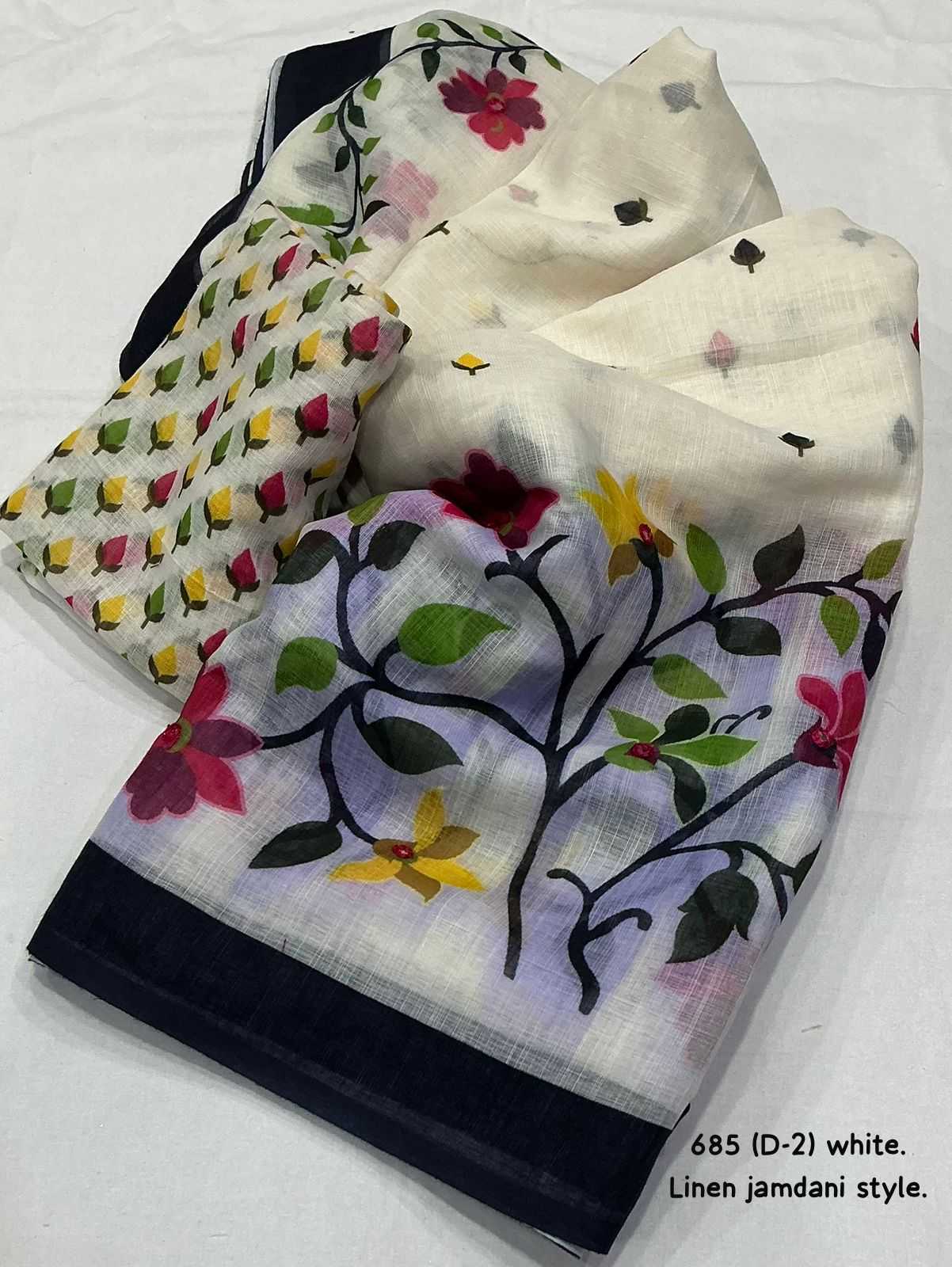 Ynf Linen KESH433 classic Sarees Wholesale Printed Sarees Mirror Work Saree Linen Sarees Manufacturer- Kapda Export