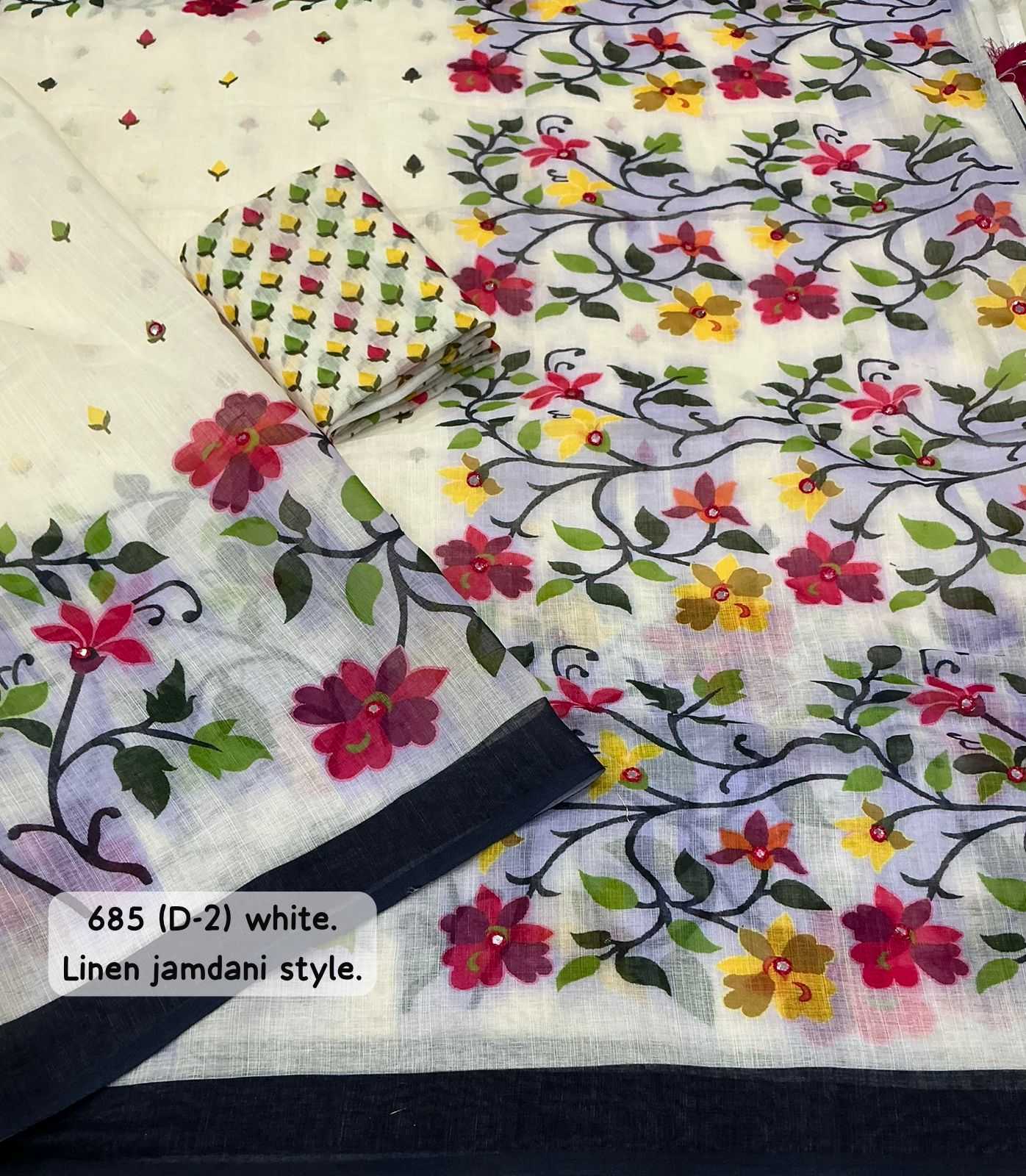 Ynf Linen KESH433 classic Sarees Wholesale Printed Sarees Mirror Work Saree Linen Sarees Manufacturer- Kapda Export