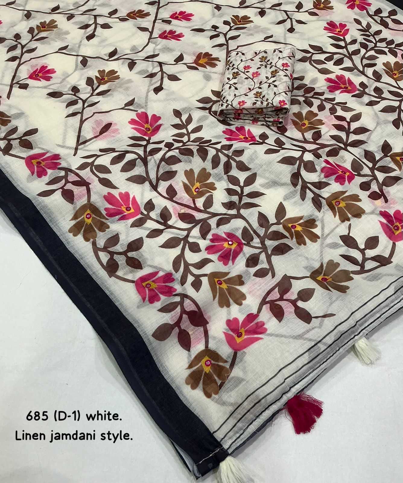 Ynf Linen KESH433 classic Sarees Wholesale Printed Sarees Mirror Work Saree Linen Sarees Manufacturer- Kapda Export