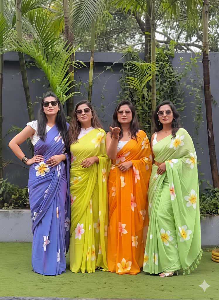 Ynf Linen KESH673 LILY Sarees Wholesale Printed Sarees Tussar Sarees Festive Sarees Manufacturer- Kapda Export