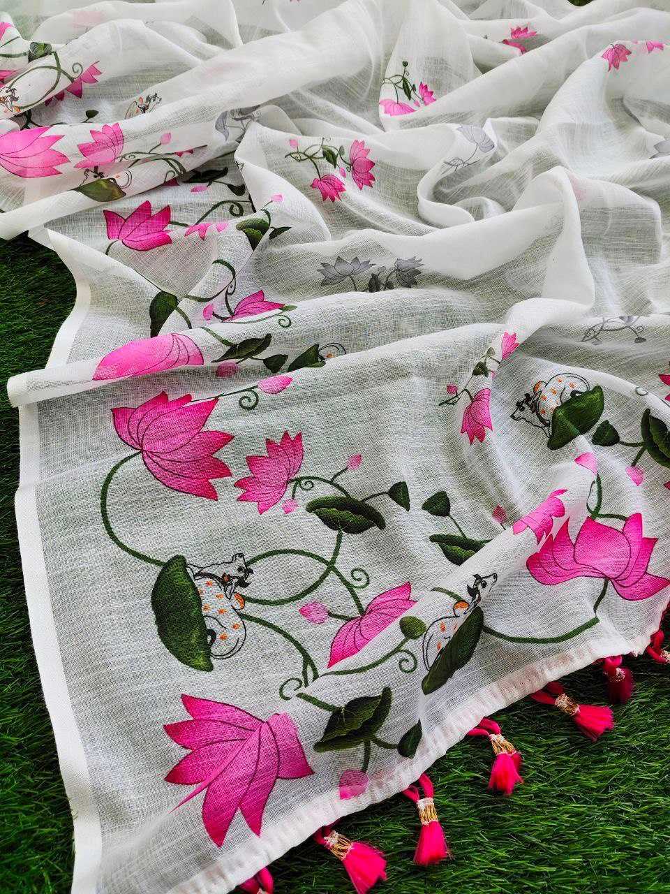 Ynf Linen KESH740 238 Sarees Wholesale Designer Sarees Printed Sarees Lightweight Sarees Manufacturer- Kapda Export