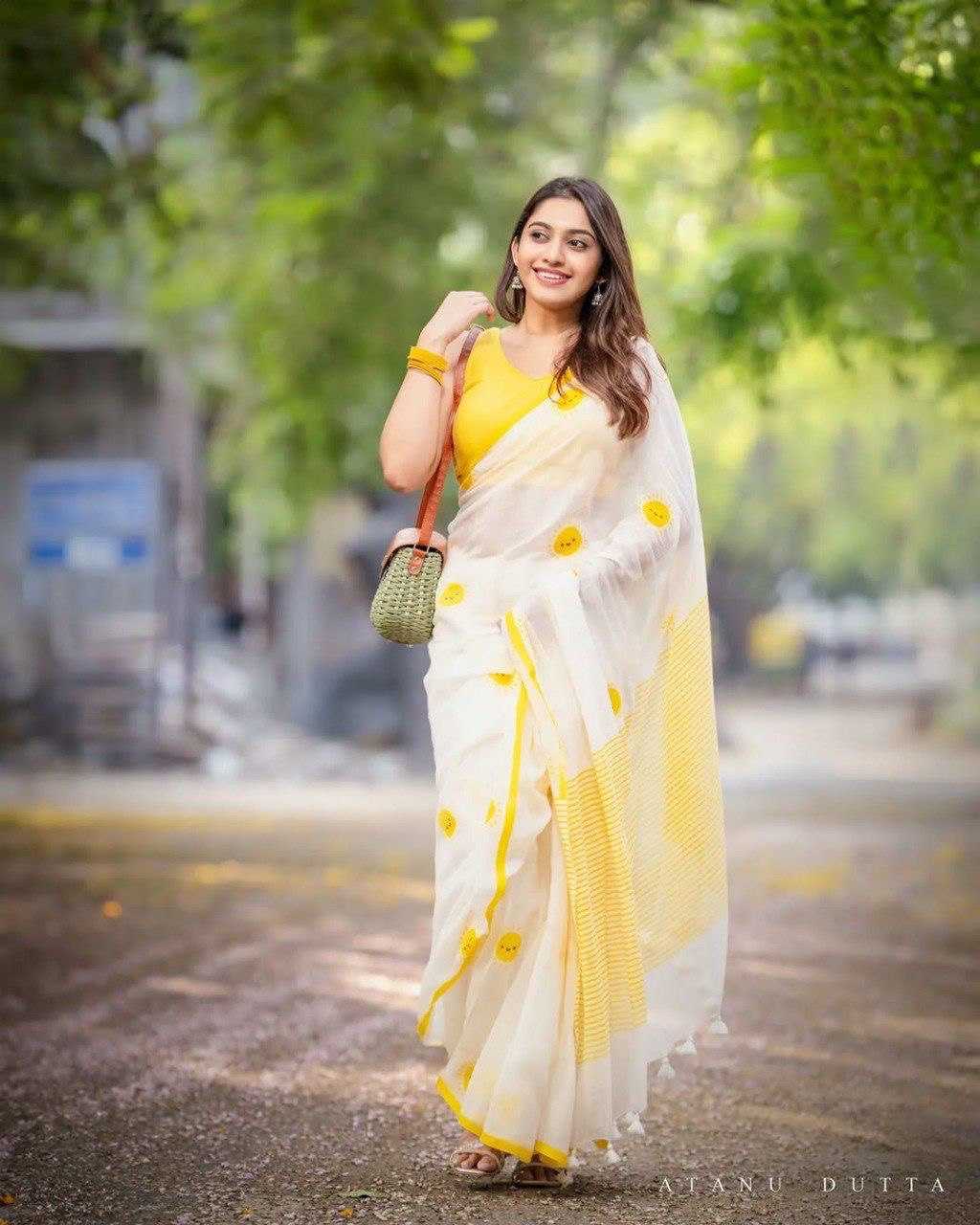 Ynf Linen KESH740 249 Sarees Wholesale Designer Sarees Printed Sarees Lightweight Sarees Manufacturer- Kapda Export