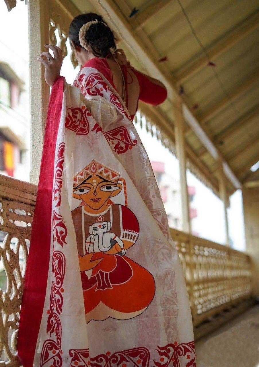 Ynf Linen KESH740 261 Sarees Wholesale Designer Sarees Printed Sarees Lightweight Sarees Manufacturer- Kapda Export