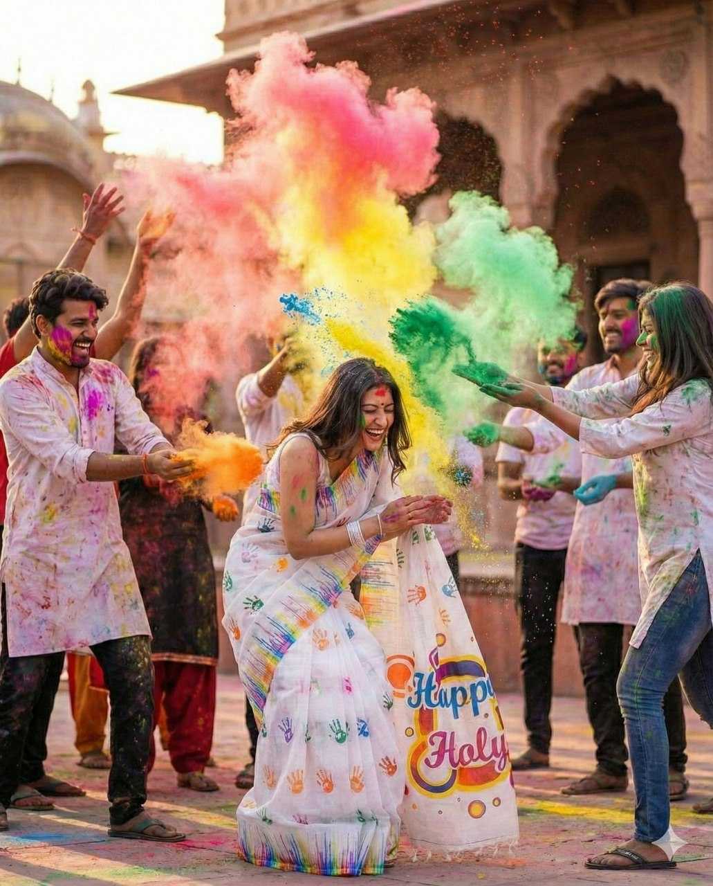 Ynf Linen RIN132 2034 Sarees Festive Collections Wholesale Printed Sarees Cotton Linen Sarees Holi Collections Manufacturer- Kapda Export