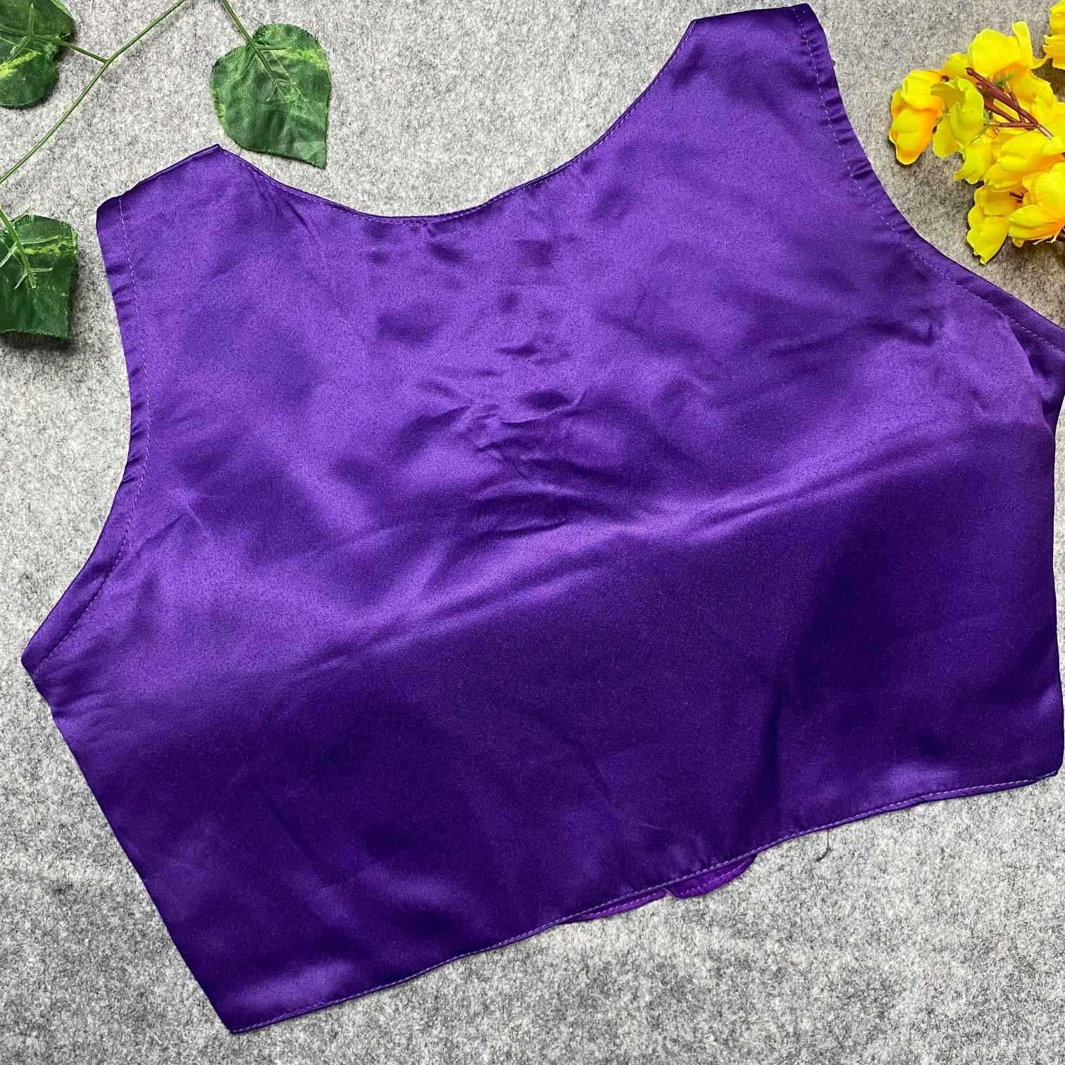 Ynf Malay Satin Silk KESH411 Satin Readymade Blouses Wholesale V-Neck Blouses Designer Blouse Fashion Blouse Manufacturer- Kapda Export
