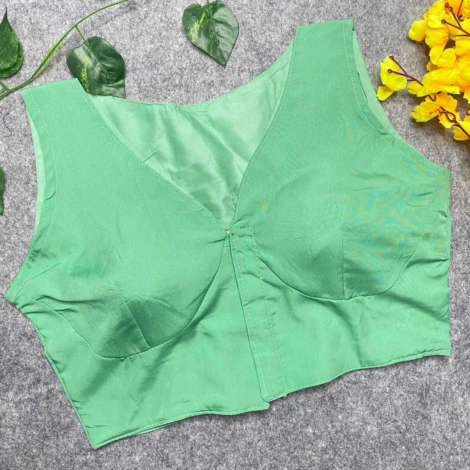 Ynf Malay Satin Silk KESH411 Satin Readymade Blouses Wholesale V-Neck Blouses Designer Blouse Fashion Blouse Manufacturer- Kapda Export
