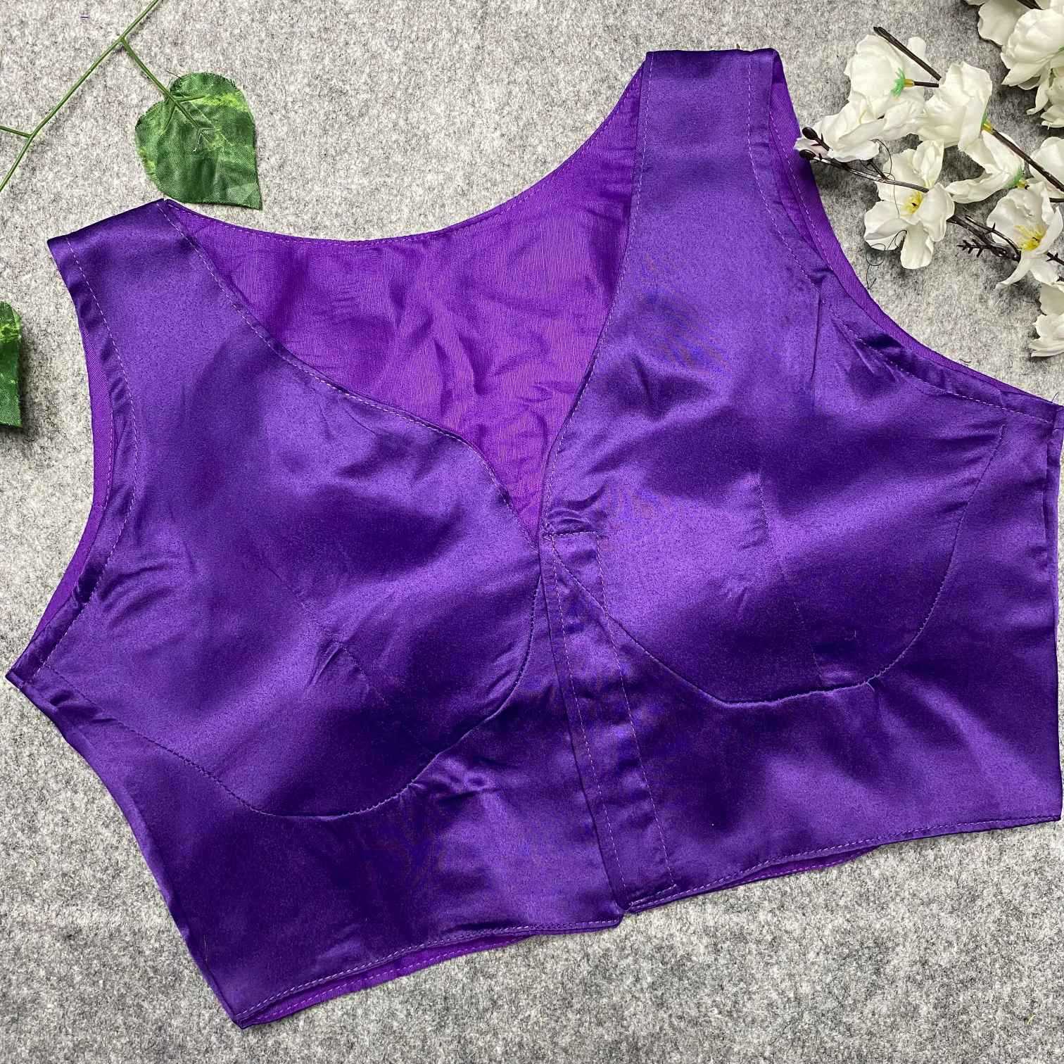 Ynf Malay Satin Silk KESH411 Satin Readymade Blouses Wholesale V-Neck Blouses Designer Blouse Fashion Blouse Manufacturer- Kapda Export