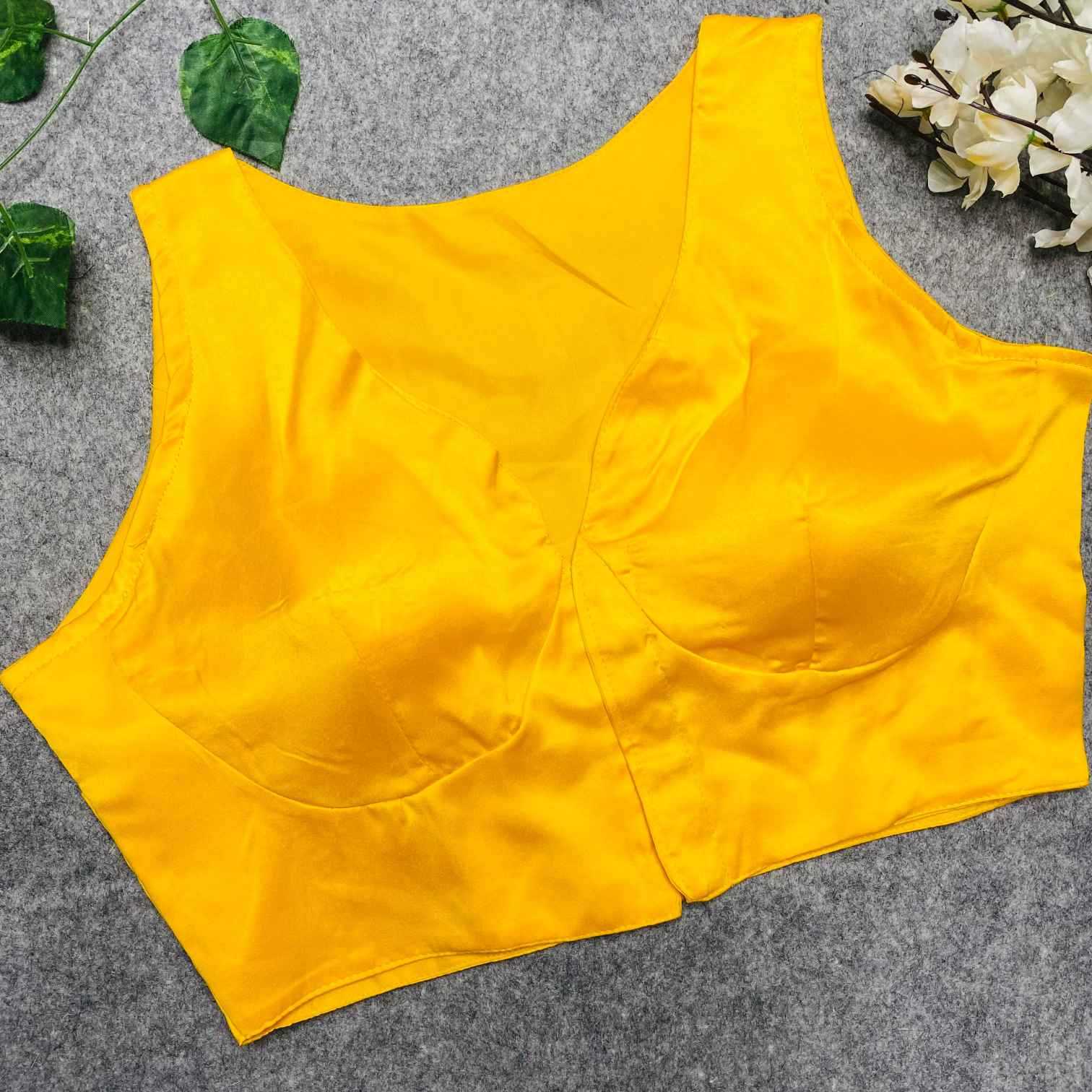 Ynf Malay Satin Silk KESH411 Satin Readymade Blouses Wholesale V-Neck Blouses Designer Blouse Fashion Blouse Manufacturer- Kapda Export