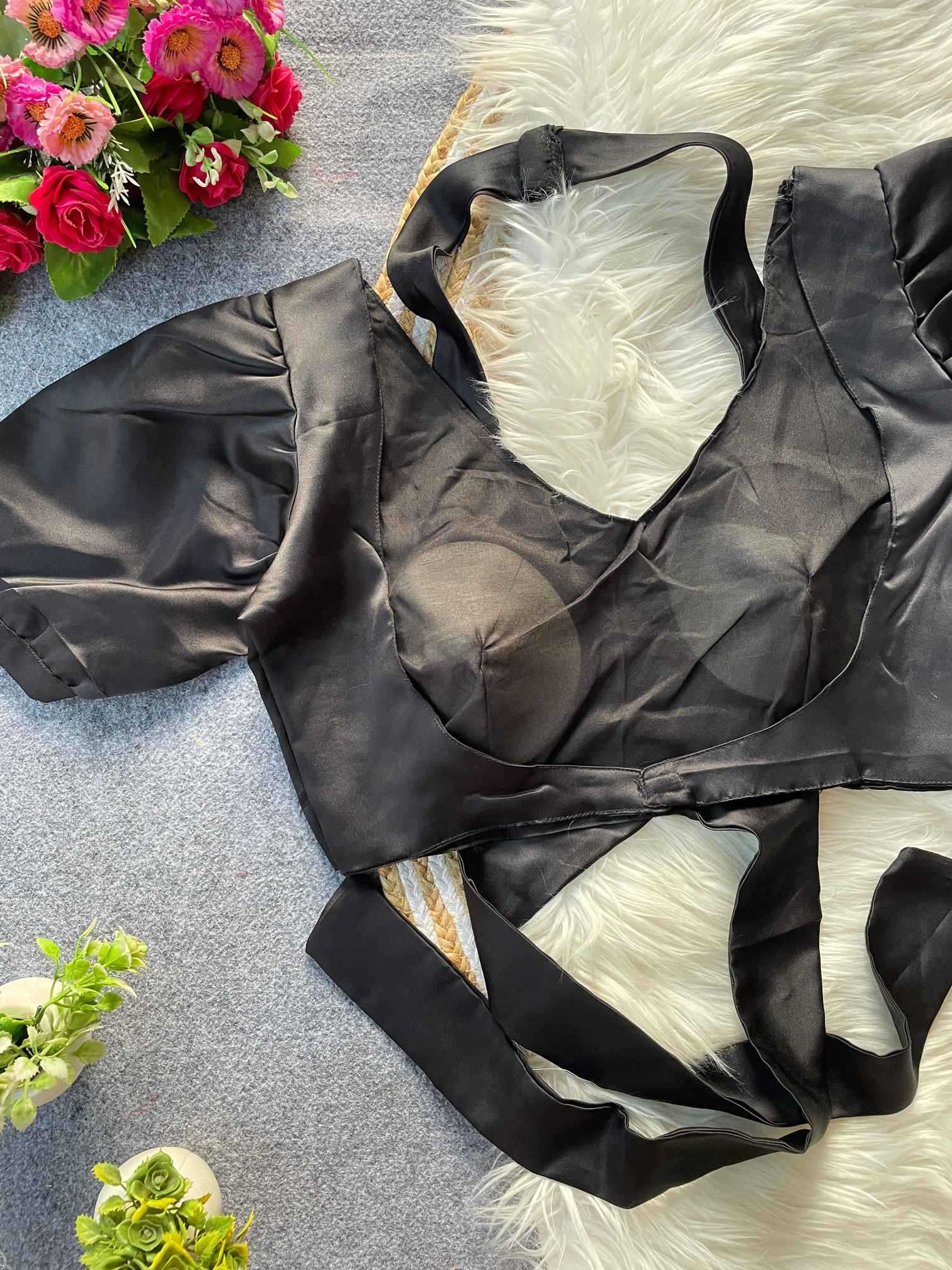 Ynf Malay Satin Silk KESH411 SATTIN Readymade Blouses Wholesale Designer Blouse Cotton Blouse Fashion Blouse Manufacturer- Kapda Export