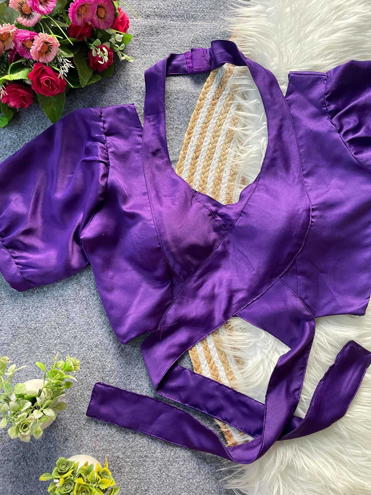 Ynf Malay Satin Silk KESH411 SATTIN Readymade Blouses Wholesale Designer Blouse Cotton Blouse Fashion Blouse Manufacturer- Kapda Export